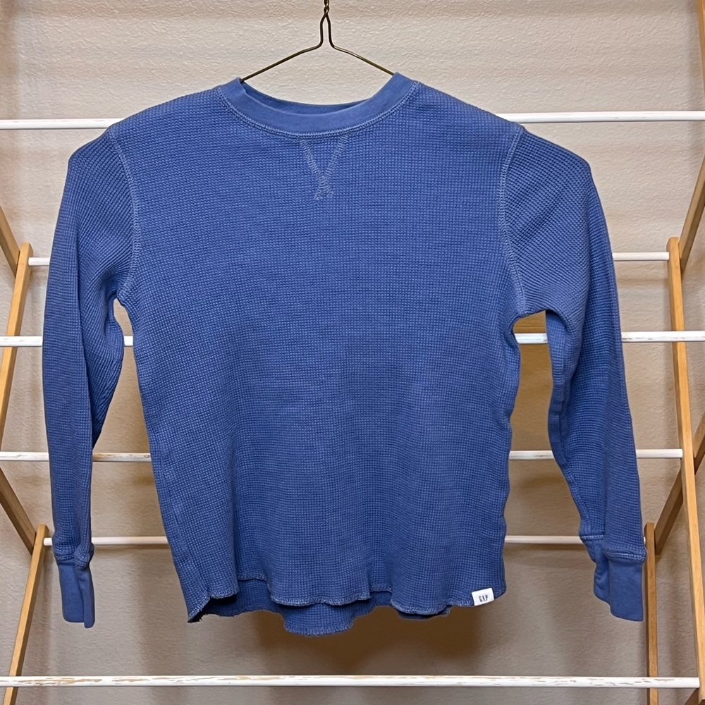 GAP Boys Long Sleeve Blue Knit Tee